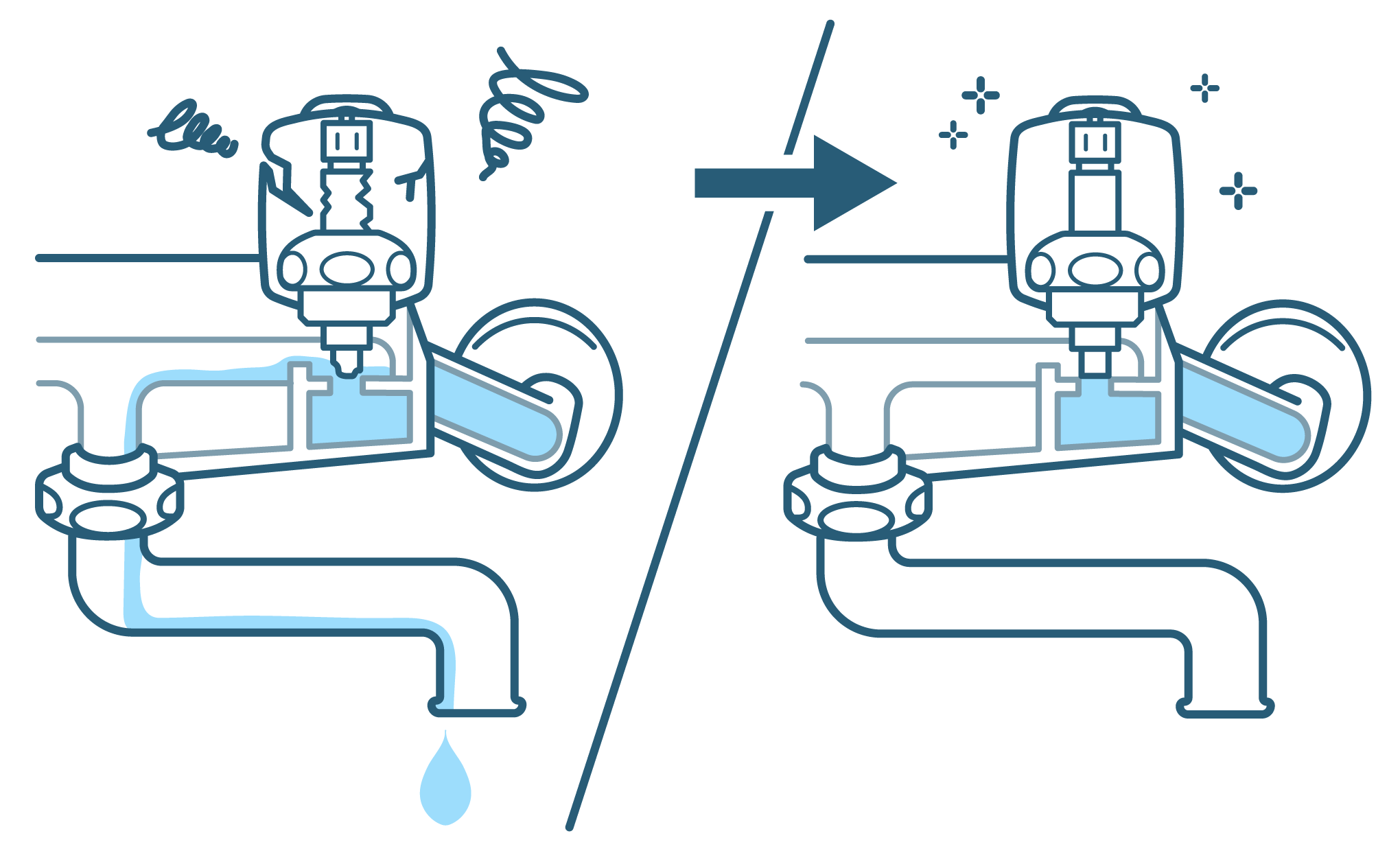 蛇口部品交換作業
