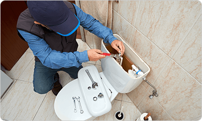 トイレの水漏れ修理開始