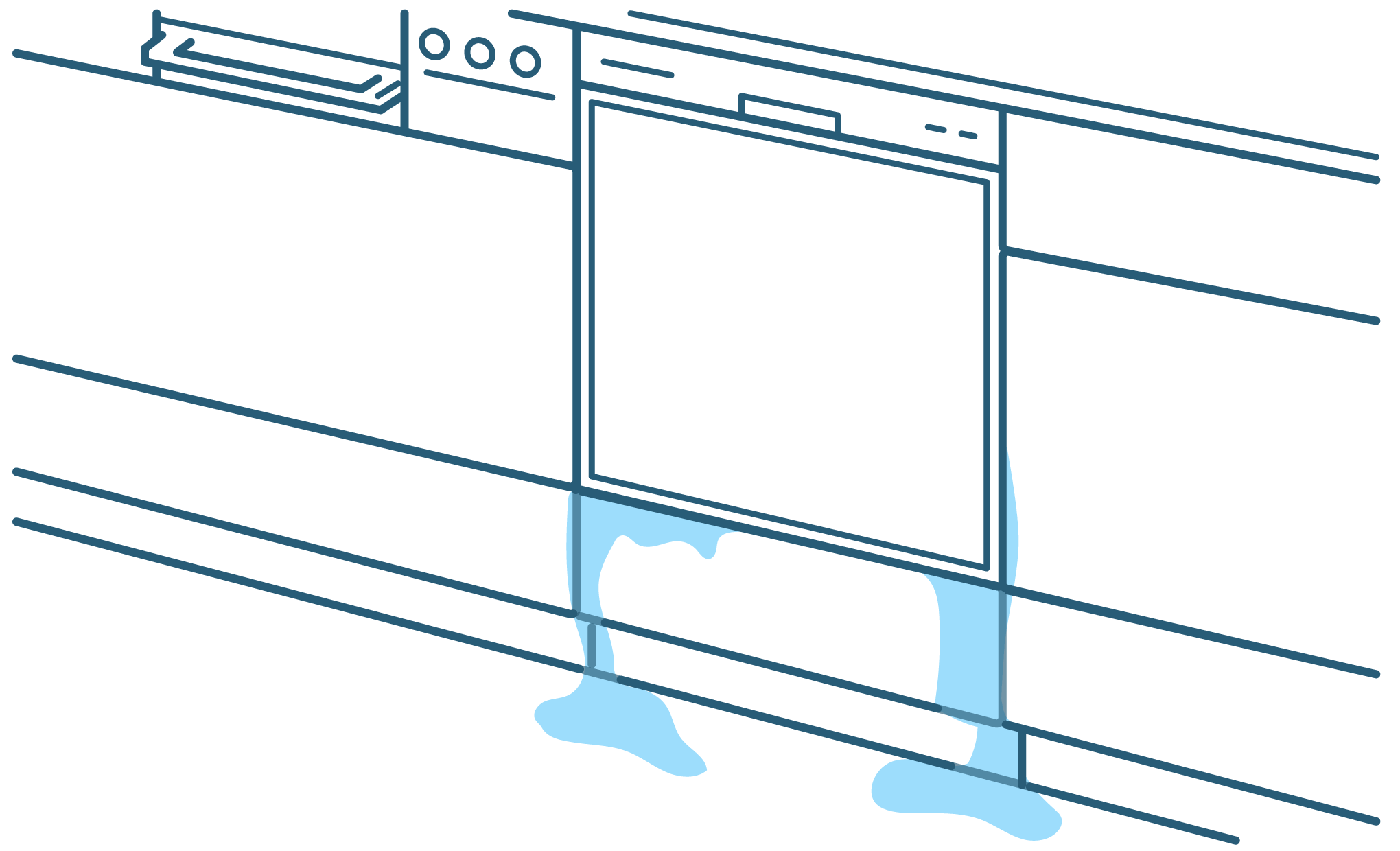 ビルトイン食洗器からの水漏れ