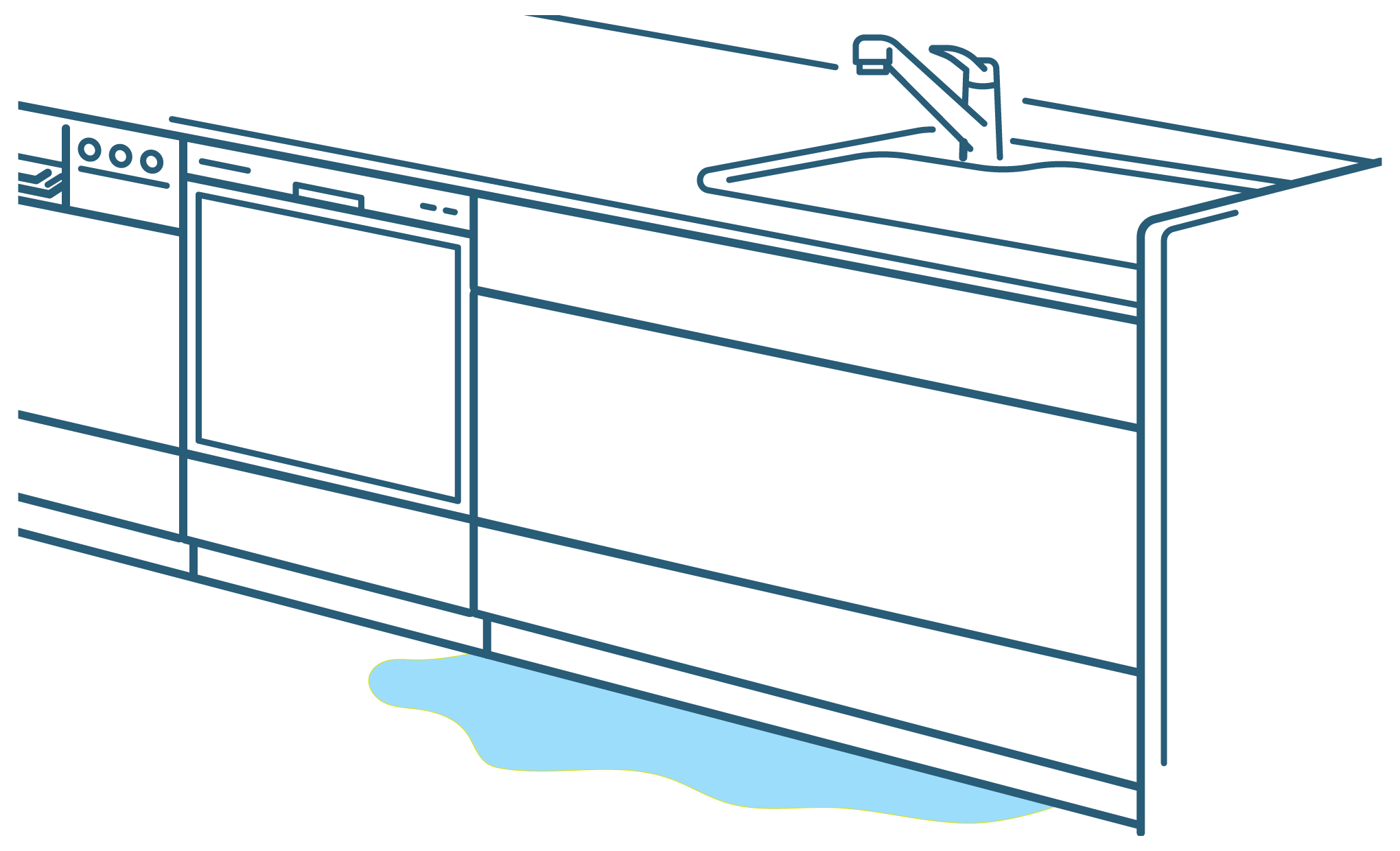 キッチン床（シンク台下）から水漏れ