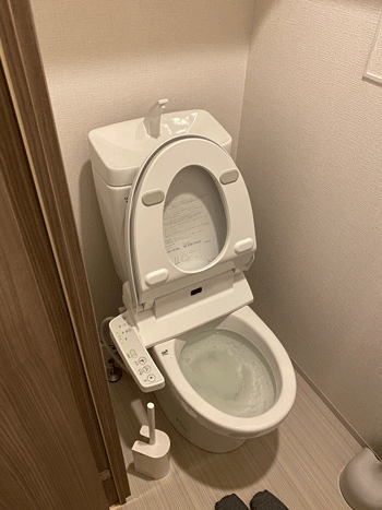 東大阪市のトイレつまりの様子
