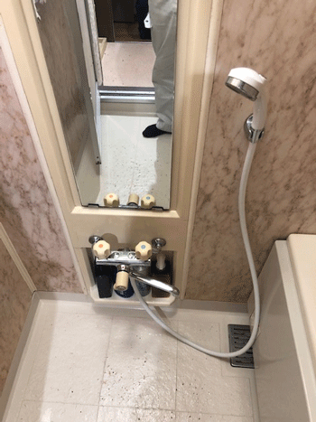 大阪府天王寺区の浴室蛇口水漏れの作業後の様子