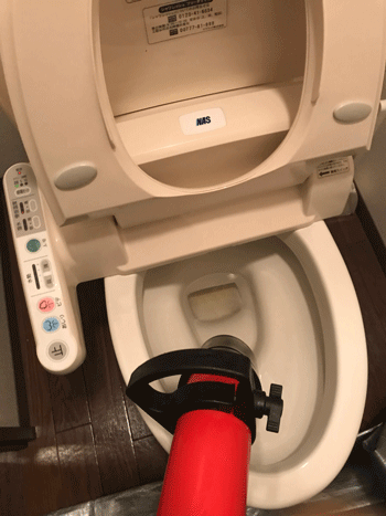 大阪市福島区のトイレつまり修理後の様子