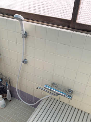 豊中市の浴室蛇口の水漏れ修理後の様子