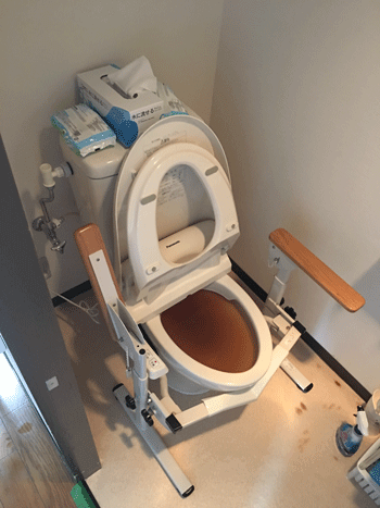 大阪市都島区のトイレつまりの様子
