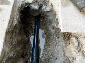 湖南市の漏水箇所を修理して水漏れが直った様子