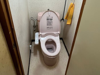 磯城郡田原本町のトイレの流れが悪い様子